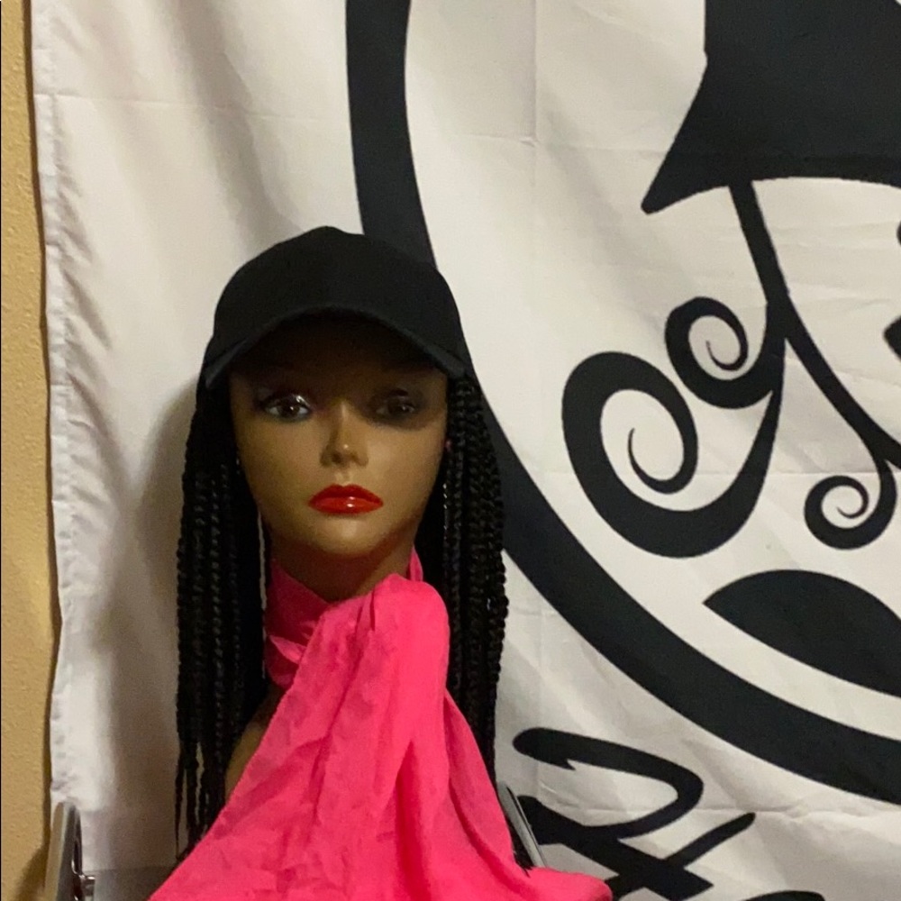 New 14inch black box braids hat wig